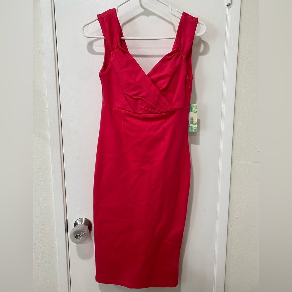 Hot pink dress!